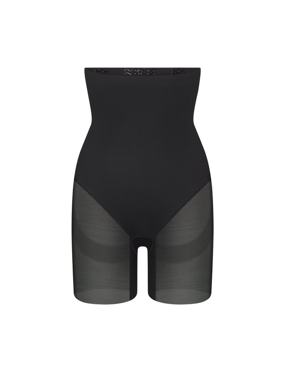NWT SKIMS POWER MESH ZONED HIGH WAISTED MID THIGH SHORT Size M Onxy